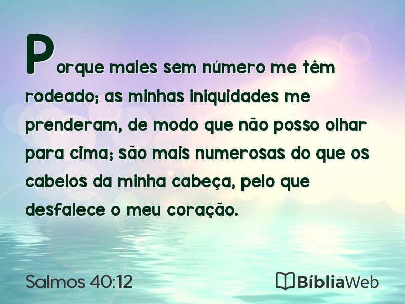 Salmos 40:12 em imagem para compartilhar