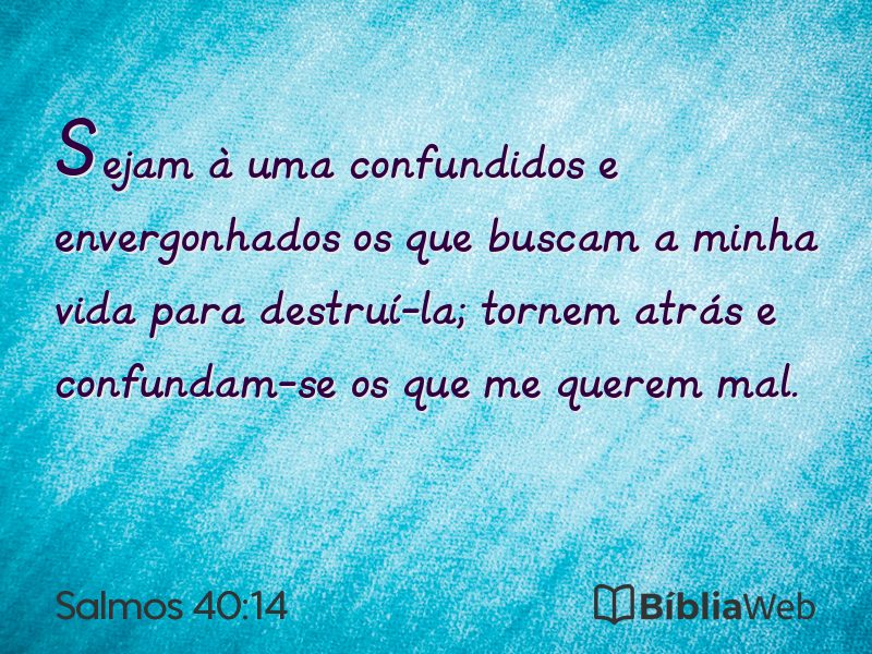 Salmos 40:14 em imagem para compartilhar