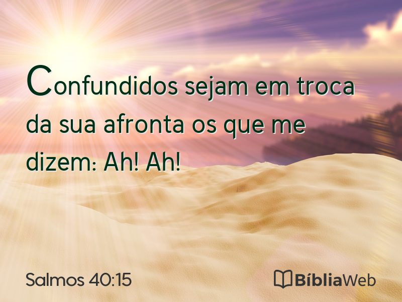 Salmos 40:15 em imagem para compartilhar