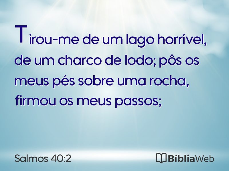 Salmos 40:2 em imagem para compartilhar
