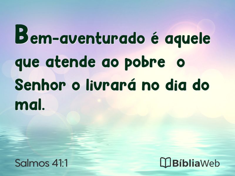 Salmos 41:1 em imagem para compartilhar