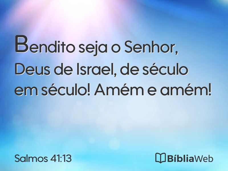 Salmos 41:13 em imagem para compartilhar