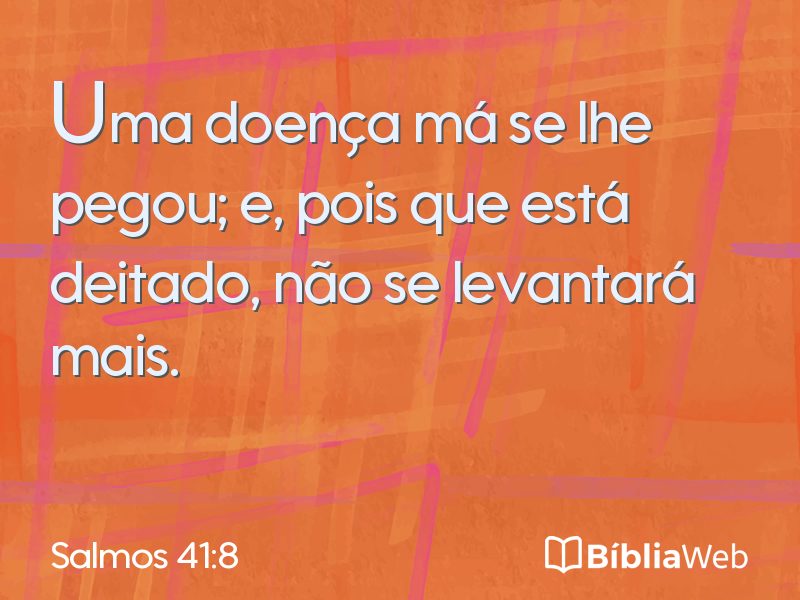 Salmos 41:8 em imagem para compartilhar