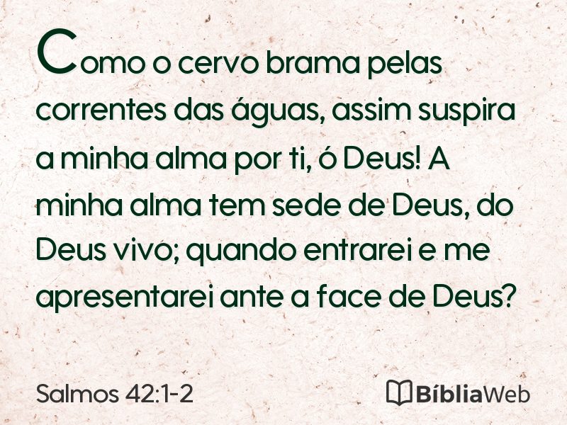 Salmos 42:1-2 em imagem para compartilhar