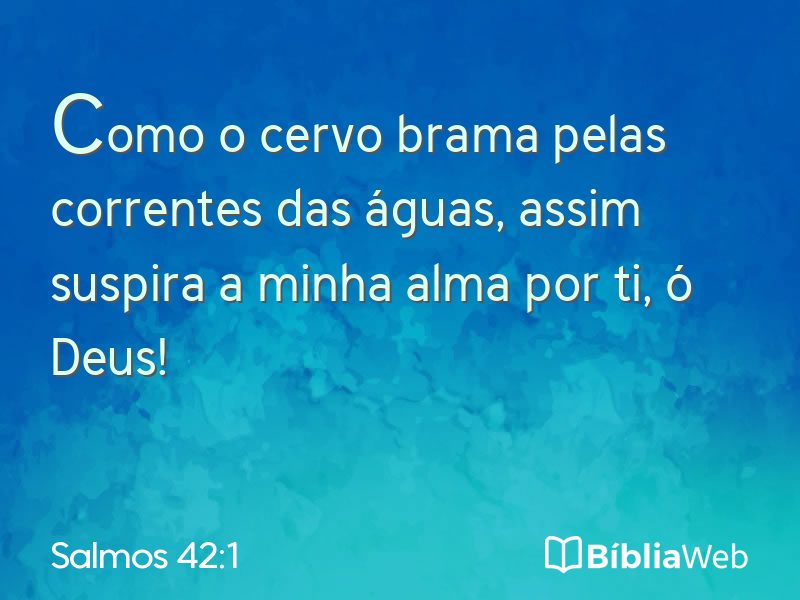 Salmos 42:1 em imagem para compartilhar