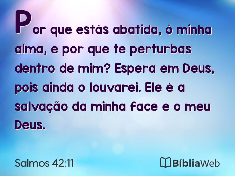 Salmos 42:11 em imagem para compartilhar