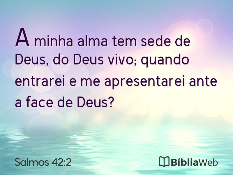 Salmos 42:2 em imagem para compartilhar