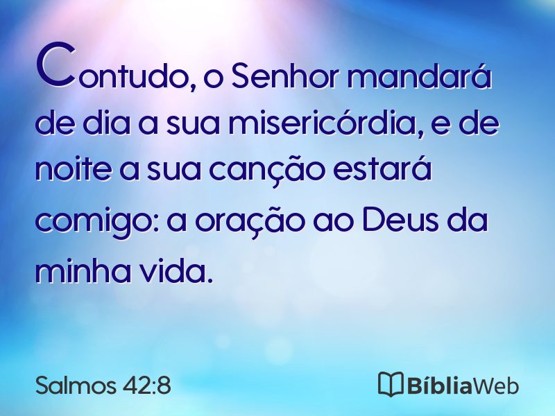 Salmos 42:8 em imagem para compartilhar