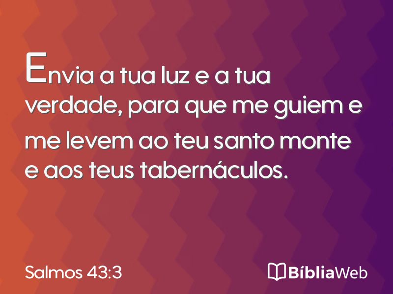 Salmos 43:3 em imagem para compartilhar