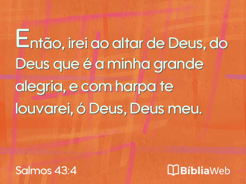 Salmos 43:4 em imagem para compartilhar