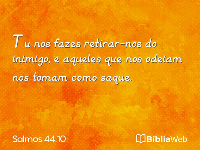 Salmos 44:10 em imagem para compartilhar