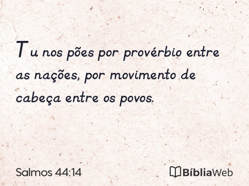 Salmos 44:14 em imagem para compartilhar