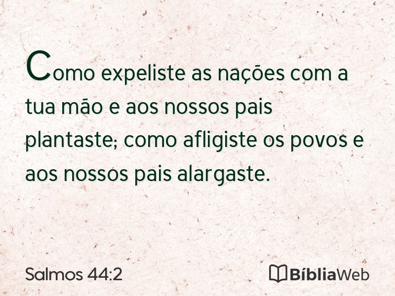Salmos 44:2 em imagem para compartilhar
