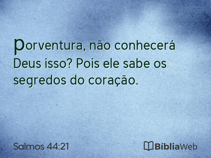 Salmos 44:21 em imagem para compartilhar