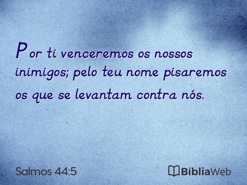 Salmos 44:5 em imagem para compartilhar