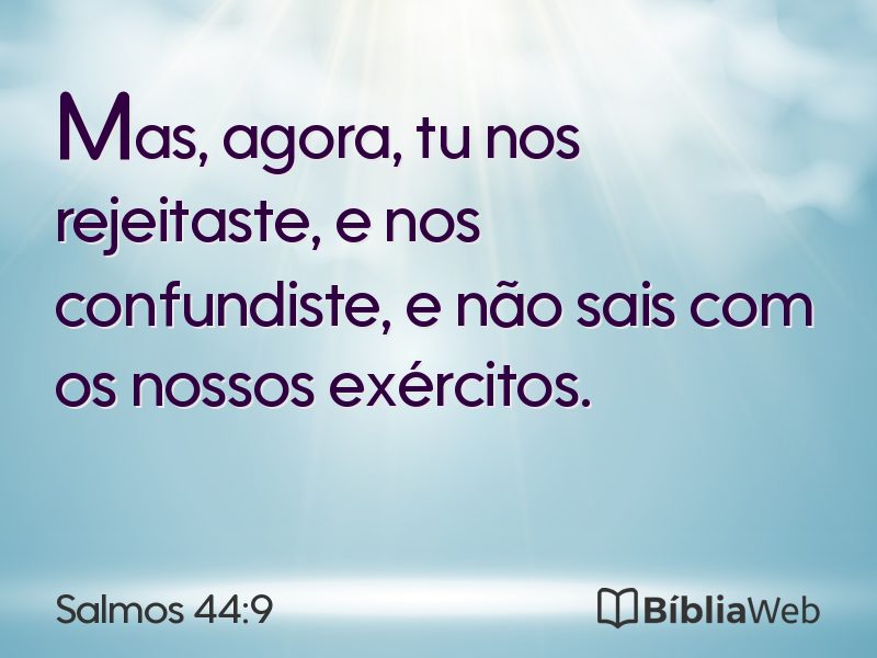 Salmos 44:9 em imagem para compartilhar