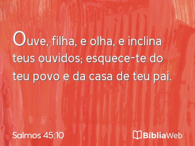 Salmos 45:10 em imagem para compartilhar