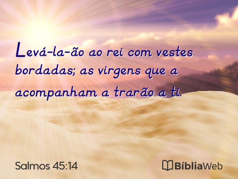 Salmos 45:14 em imagem para compartilhar