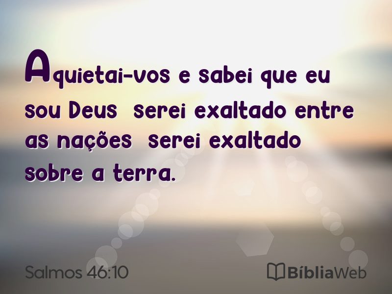 Salmos 46:10 em imagem para compartilhar