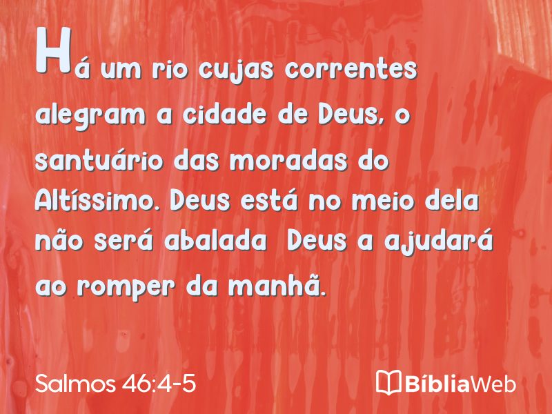 Salmos 46:4-5 em imagem para compartilhar