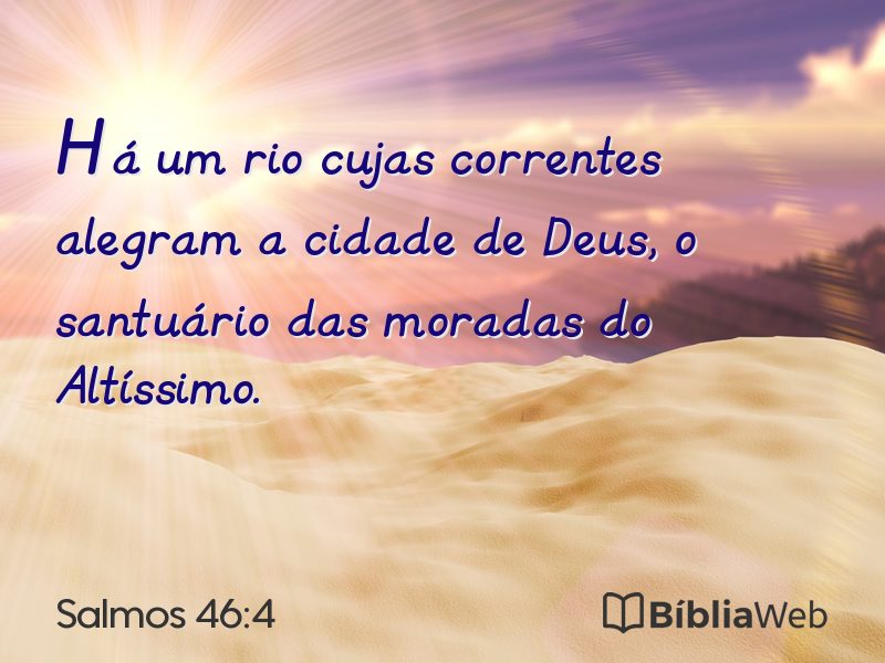 Salmos 46:4 em imagem para compartilhar