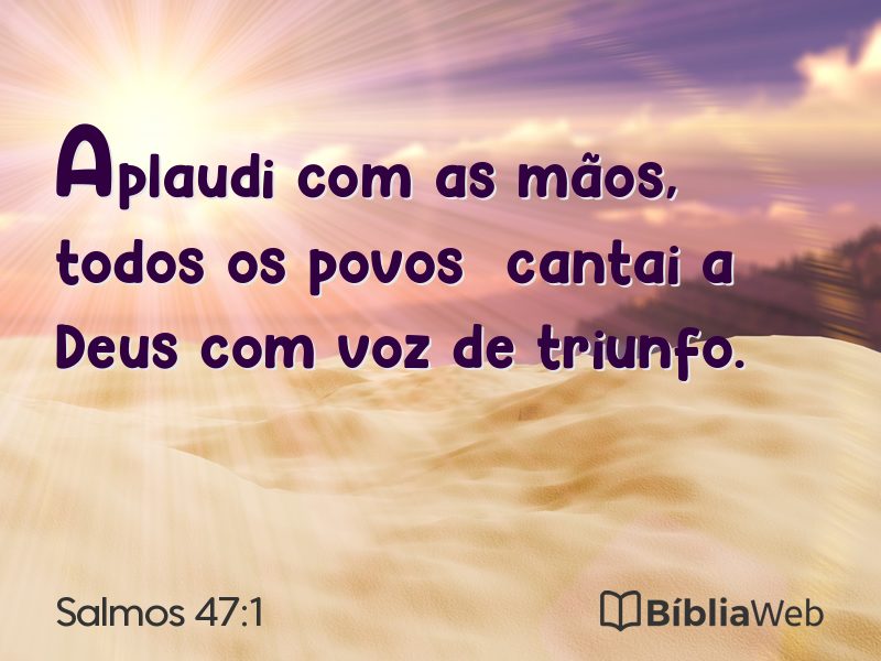 Salmos 47:1 em imagem para compartilhar