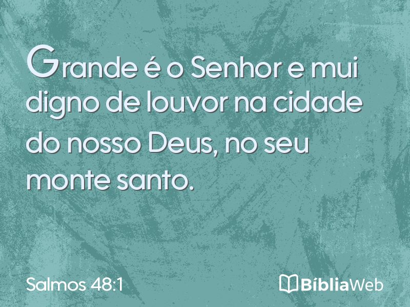 Salmos 48:1 em imagem para compartilhar