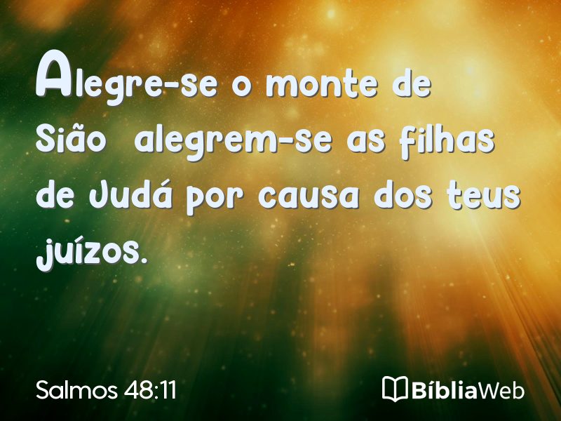 Salmos 48:11 em imagem para compartilhar