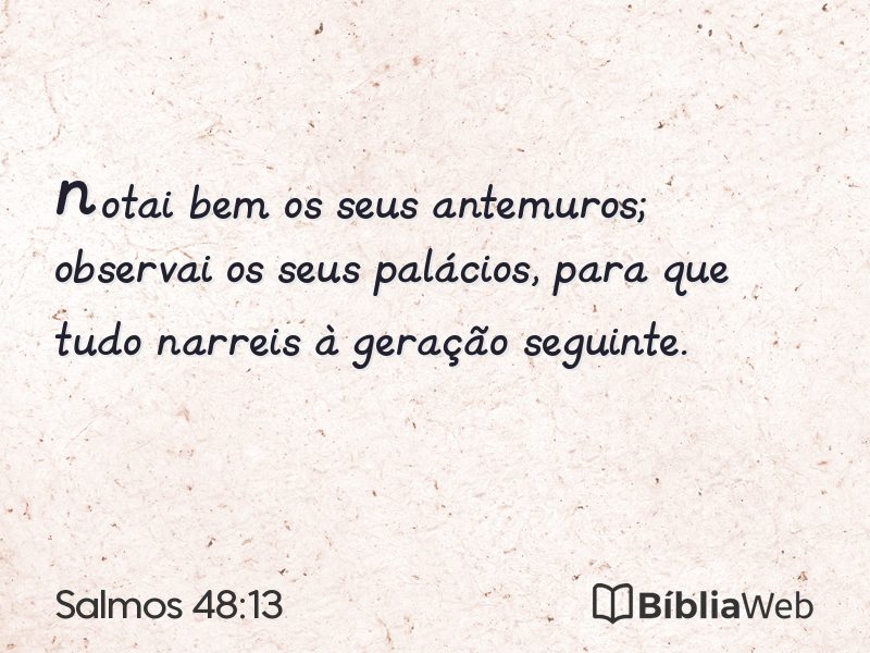 Salmos 48:13 em imagem para compartilhar