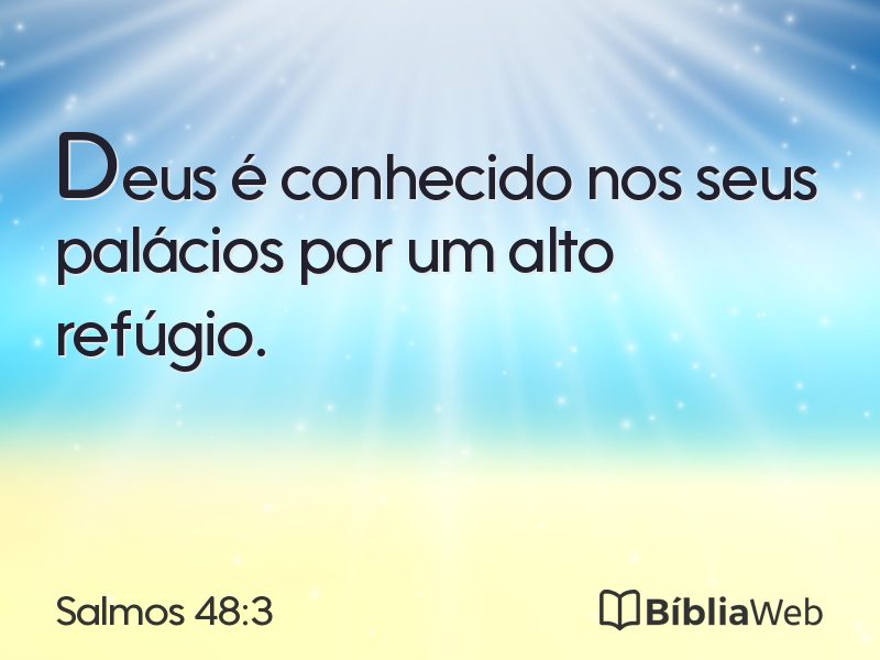 Salmos 48:3 em imagem para compartilhar