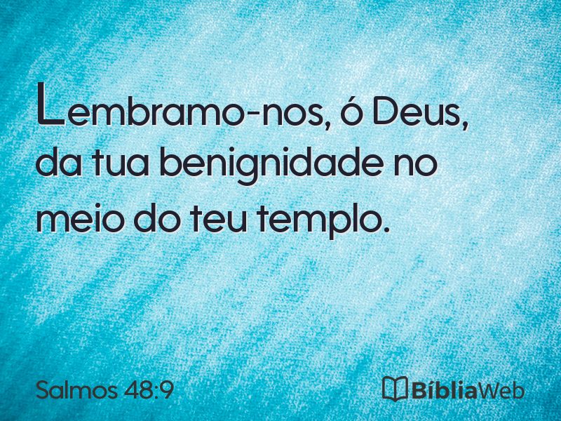 Salmos 48:9 em imagem para compartilhar