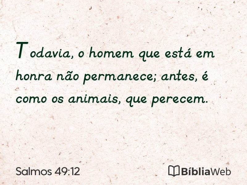 Salmos 49:12 em imagem para compartilhar