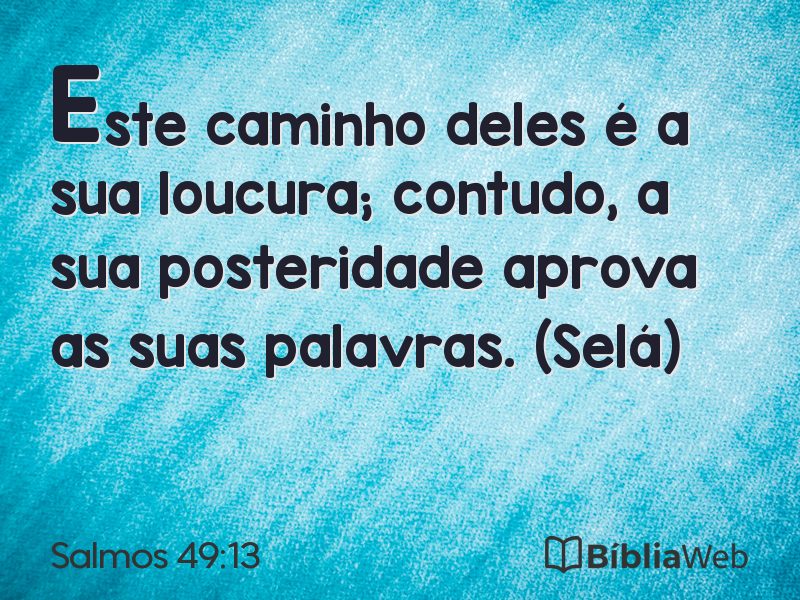 Salmos 49:13 em imagem para compartilhar