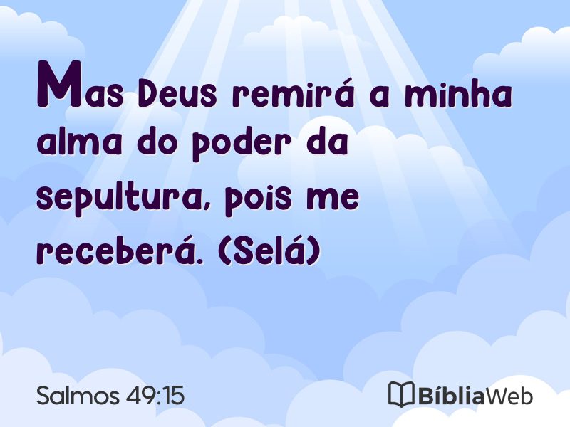 Salmos 49:15 em imagem para compartilhar