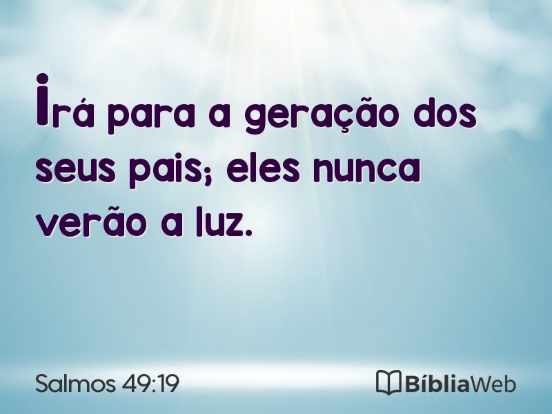 Salmos 49:19 em imagem para compartilhar