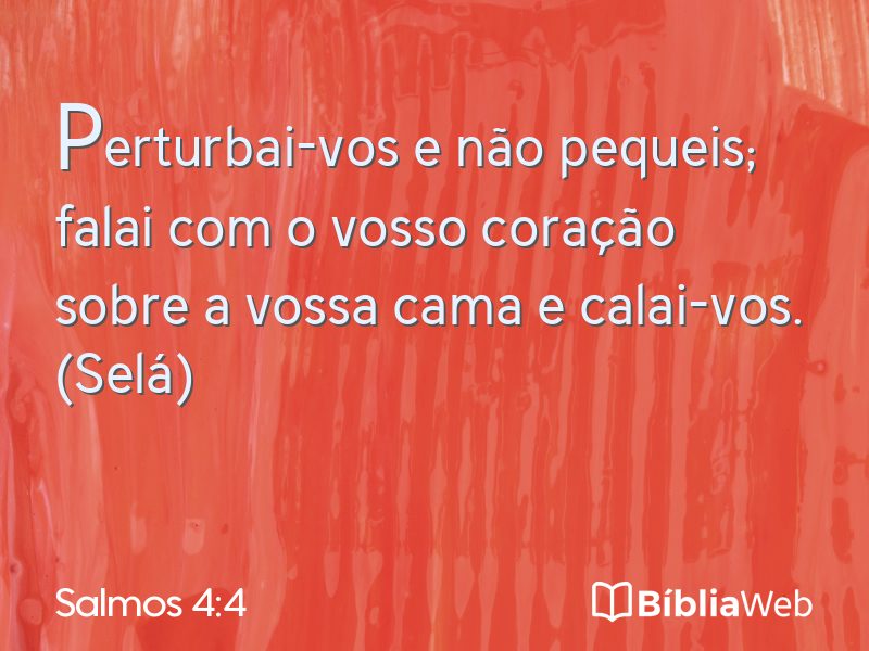 Salmos 4:4 em imagem para compartilhar