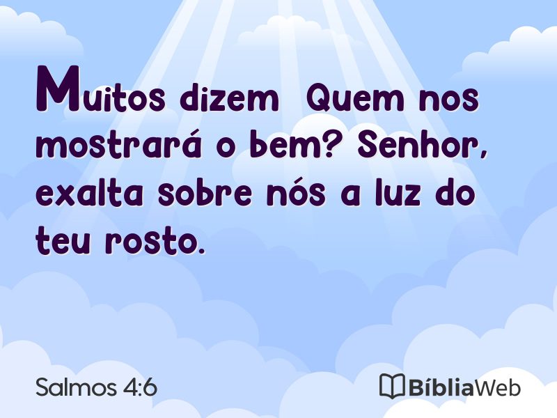Salmos 4:6 em imagem para compartilhar