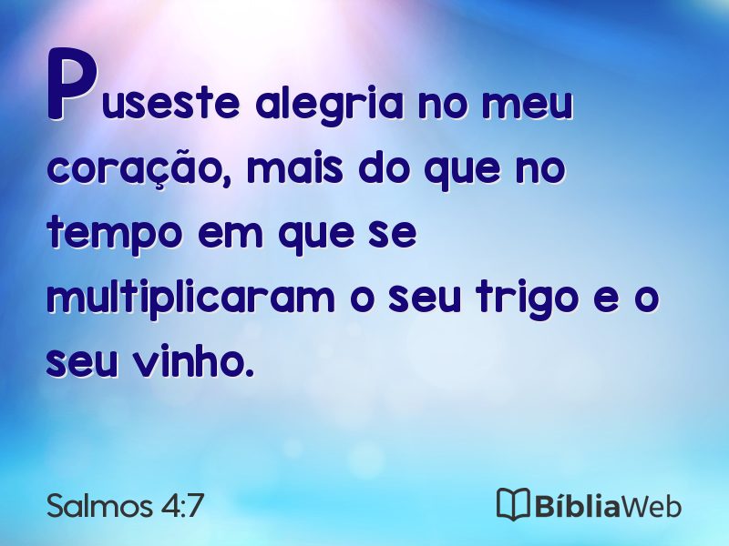 Salmos 4:7 em imagem para compartilhar