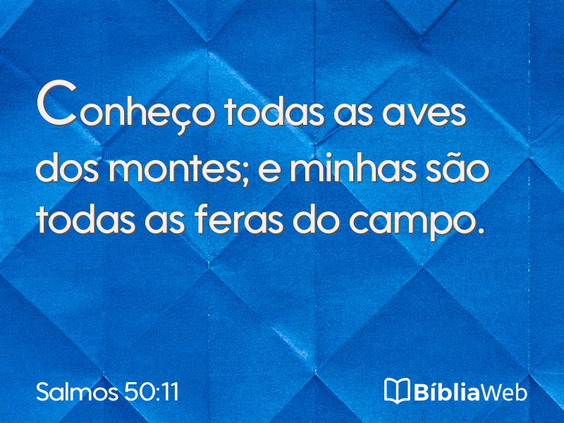 Salmos 50:11 em imagem para compartilhar