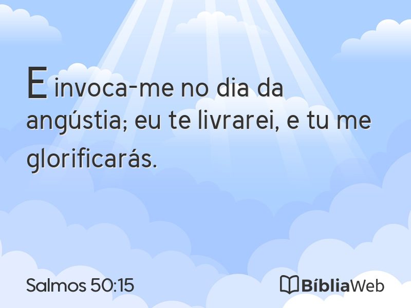 Salmos 50:15 em imagem para compartilhar