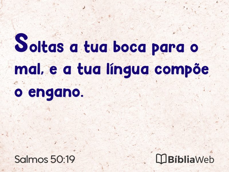 Salmos 50:19 em imagem para compartilhar