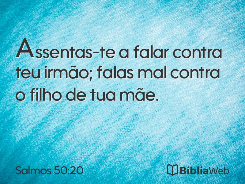 Salmos 50:20 em imagem para compartilhar