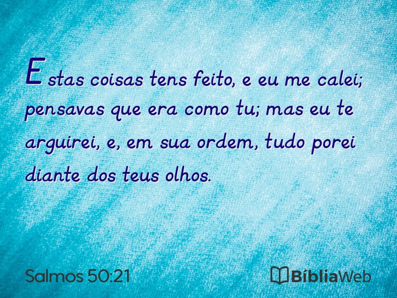 Salmos 50:21 em imagem para compartilhar