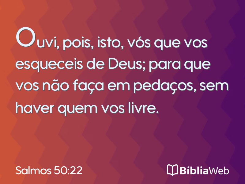 Salmos 50:22 em imagem para compartilhar
