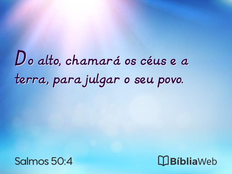 Salmos 50:4 em imagem para compartilhar