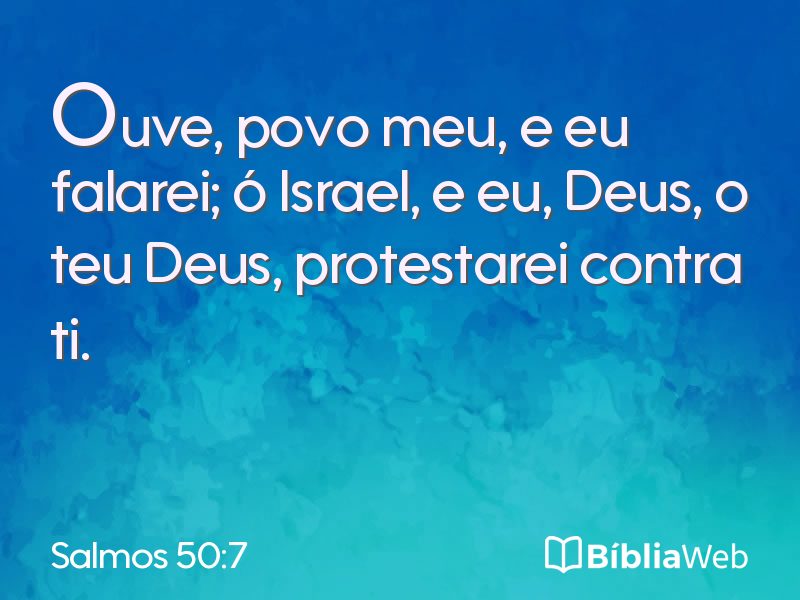 Salmos 50:7 em imagem para compartilhar