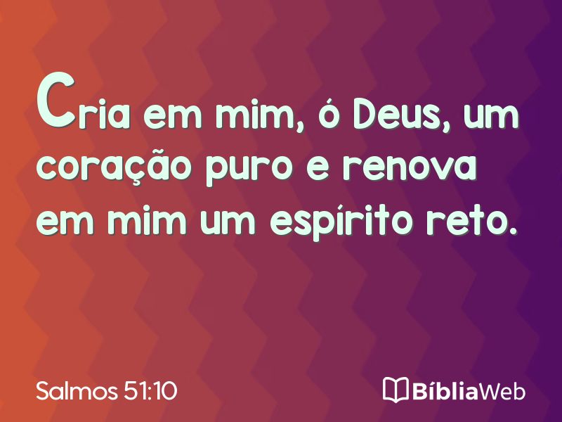 Salmos 51:10 em imagem para compartilhar