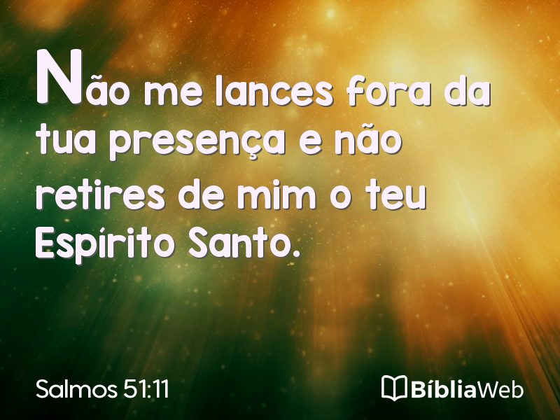 Salmos 51:11 em imagem para compartilhar
