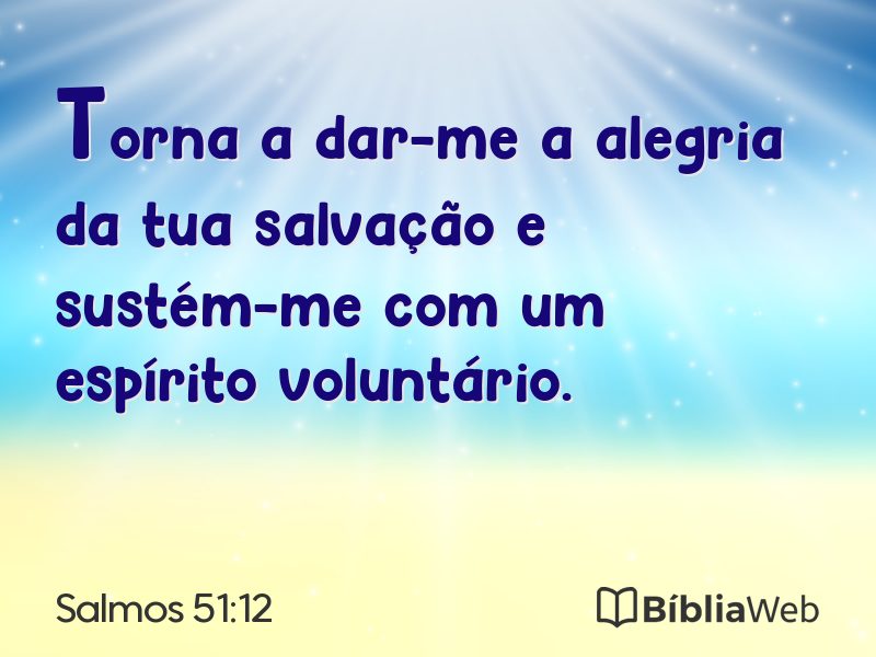 Salmos 51:12 em imagem para compartilhar