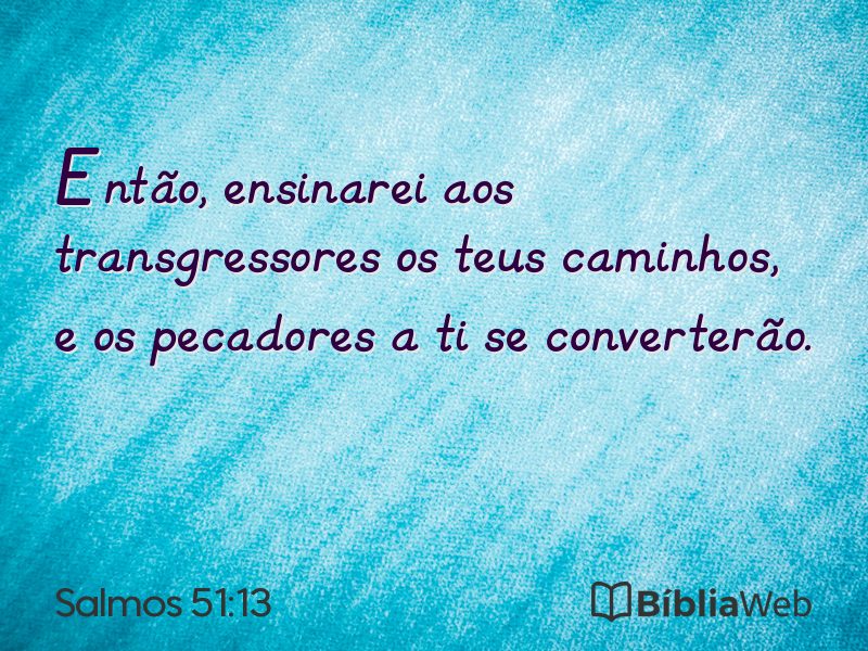 Salmos 51:13 em imagem para compartilhar